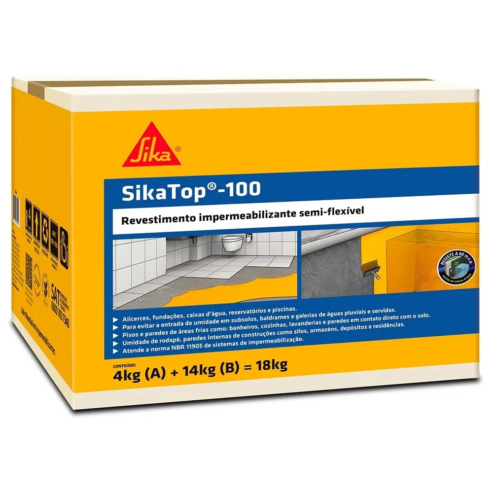 Impermeabilizante-Sika-Top-100-Cinza-18kg-Sika